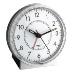TFA 60.1010 budzik biurkowy zegarek wskazówkowy płynąca wskazówka sterowany radiowo