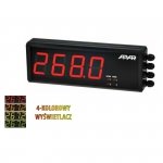 APAR AR751 miernik uniwersalny dwukanałowy temperatury i sygnałów analogowych wyświetlacz wielkogabarytowy 57 mm naścienny 300 x106 mm zegar