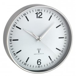 TFA 60.3503.02 zegar ścienny wskazówkowy sterowany radiowo aluminiowy 20 cm