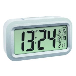 TFA 60.2553.02 budzik biurkowy zegar elektroniczny sterowany radiowo, biały