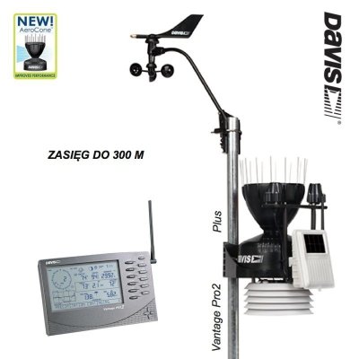 Davis 6162 Vantage Pro2 Plus stacja meteorologiczna bezprzewodowa półprofesjonalna czujniki promieniowania