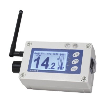 Navis W410/BAT wiatromierz sygnalizacyjny bezprzewodowy anemometr alarmowy autonomiczny alarm dźwiękowy i wizualny