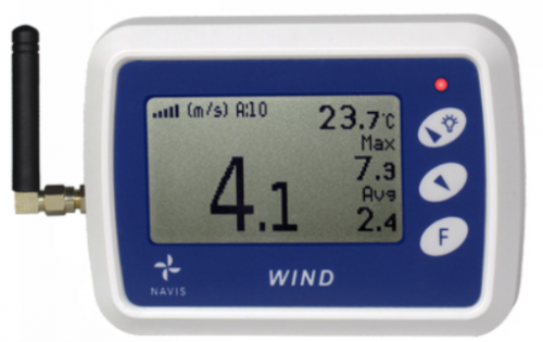 Navis WR5 miernik wiatru anemometr bezprzewodowy z termometrem wyświetlacz LCD