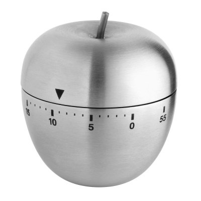 TFA 38.1030.05 APPLE minutnik mechaniczny w kształcie jabłka stal nierdzewna, kolor czerwony