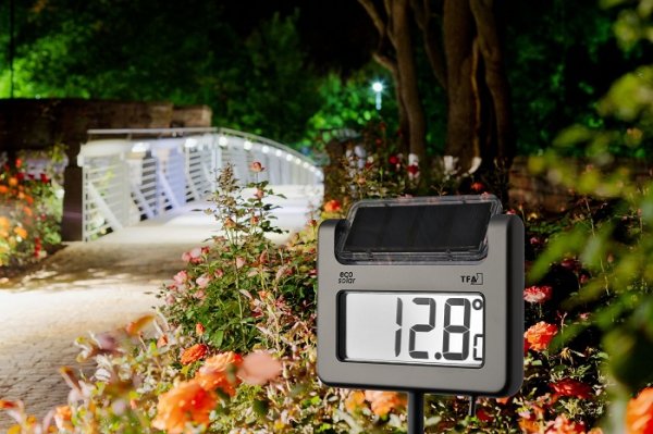 TFA 30.2026 AVENUE termometr ogrodowy elektroniczny z zegarem podświetlany duży 115 cm 