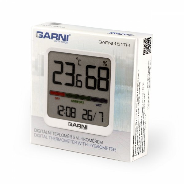 Garni 151TH termohigrometr domowy monitor klimatu pomieszczeń elektroniczny wewnętrzny