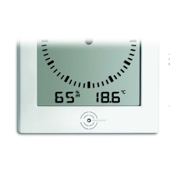 TFA 60.4506 zegar elektroniczny ścienny biurowy sterowany radiowo z termohigrometrem