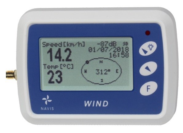 Rejestrator prędkości i kierunku wiatru Navis WL12/WSD anemometr bezprzewodowy z termometrem