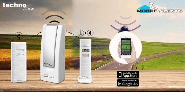 System zdalnego monitoringu Mobile Alerts MA10300 czujnik temperatury i wilgotności termohigrometr z sondą smartfon