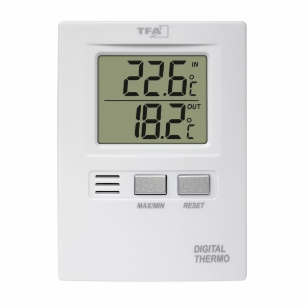 Termometr elektroniczny TFA 30.1012 – wewnętrzny z sondą przewodową, MIN/MAX