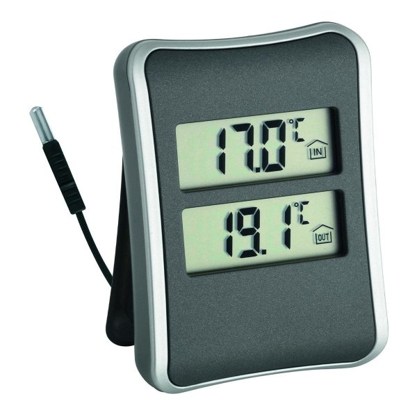 TFA 30.1044 termometr elektroniczny z zewnętrznym czujnikiem przewodowym