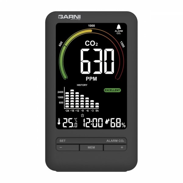 GARNI 206 OneCare stacja kontroli jakości powietrza wewnętrzna wskaźnik stężenia CO2