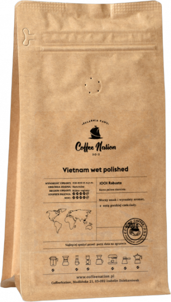 VIETNAM Wet Polished  -100% Robusta 250g