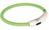 TRIXIE Opaska obroża świecąca USB M–L 45cm zielona TX-12701