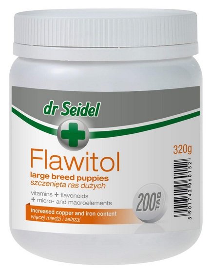 Dr Seidel Flawitol dla szczeniąt ras dużych 200 tabletek