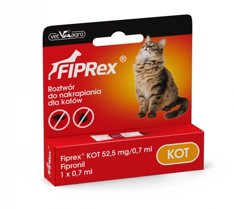 FIPREX Krople przeciw kleszczom i pchłom dla kotów