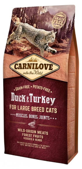 Carnilove Adult Cat Duck and Turkey Large Breed 6kg