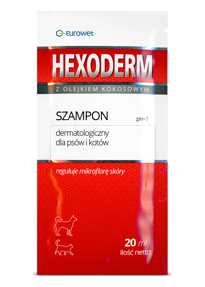 Eurowet Hexoderm - szampon dermatologiczny saszetka 20ml