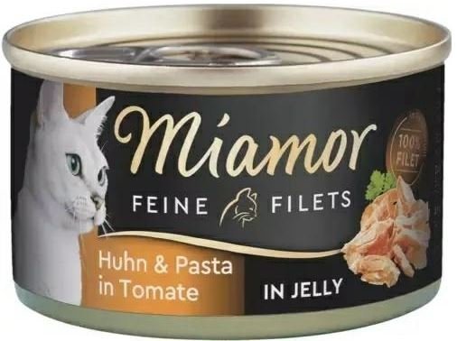  Miamor Feine Filets Kura i makaron w galaterce z pomidorami puszka 100g