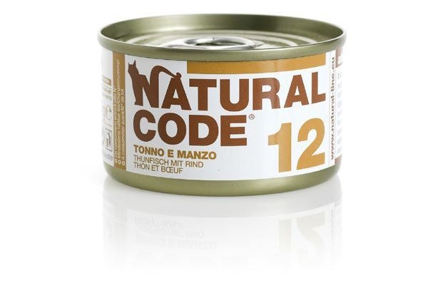 Natural Code Cat 12 Tuńczyk i wołowina 85g