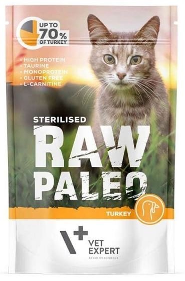 Raw Paleo Cat Sterilised Indyk saszetka 100g