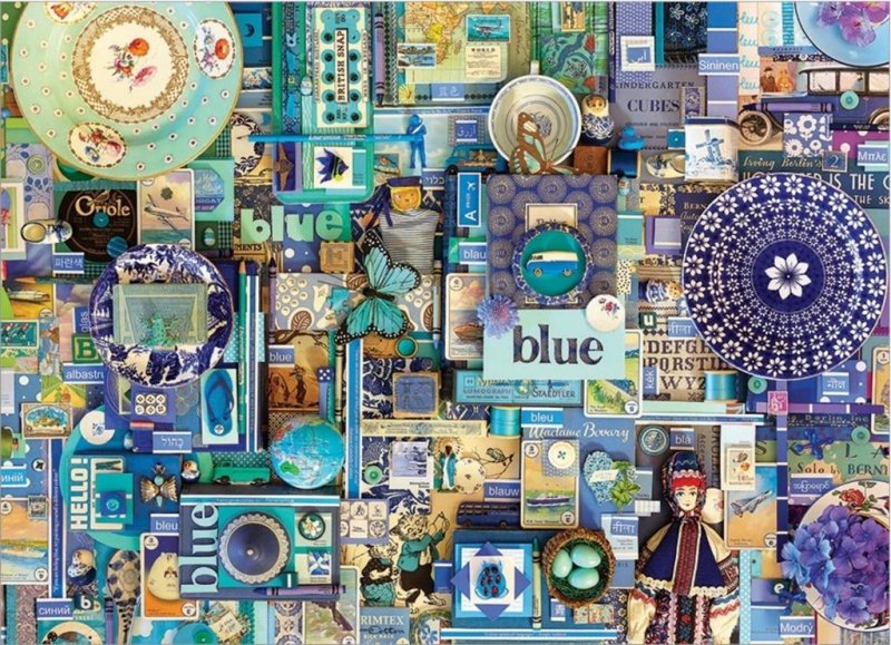 Puzzle 1000 Projekt tęcza - Niebieski