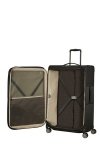 Bagaż wewnątrz posiada jedną dużą komore do pakowania i mniejszą w klapie z materiałową przekładką zapinaną na suwak, bagaż posiada pasy krzyżowe do spięcia zawartości walizki