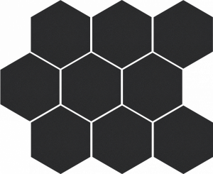 Cambia Black Lappato Mozaika Heksagon 27,53x33,4