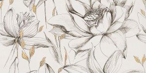 Domino Velo Bianco Flowers 2 Obraz Gresowy 119,8x59,8