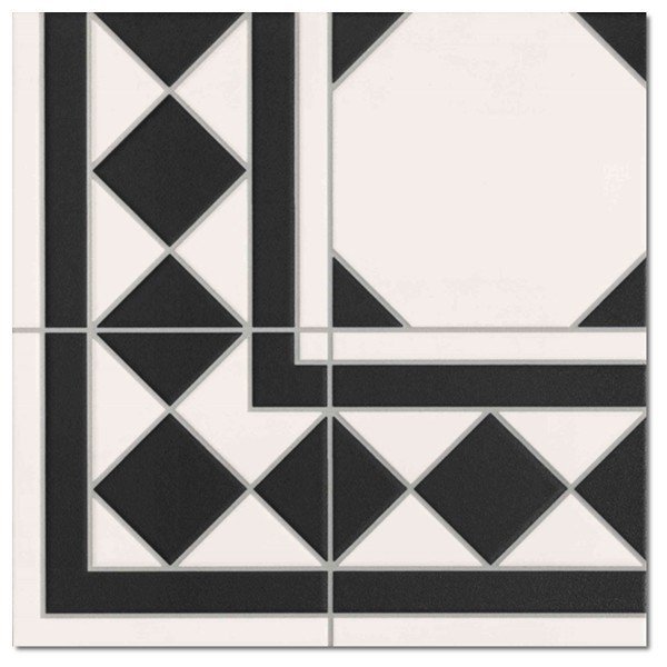 Realonda Oxford Negro Esquina 33x33