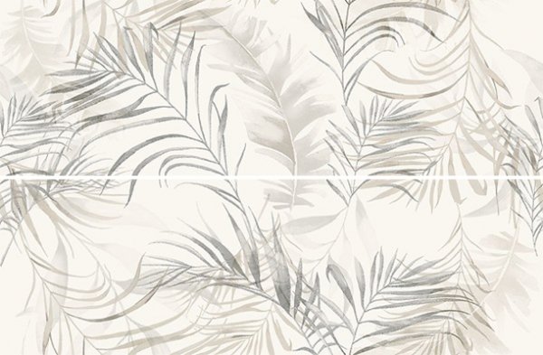 Opoczno Softy Leaves White Inserto Satin 2x29x89