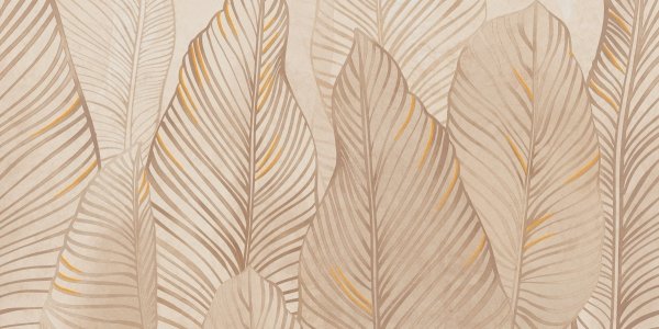 Tubądzin Mild Clay leaves C Dekor gresowy 119,8x59,8