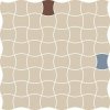 PARADYZ PAR modernizm bianco mozaika prasowana k.3,6x4,4 mix a 30,86x30,86 g1 309x309 g1 szt