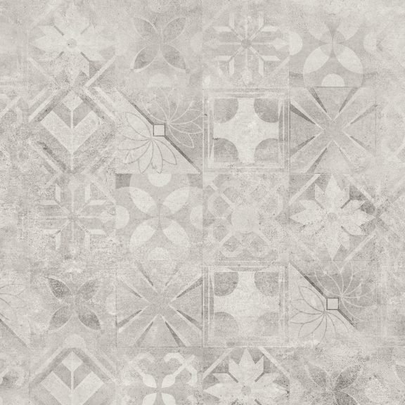 CERRAD gres softcement white decor patchwork rect 597x597x8 g1 m2
