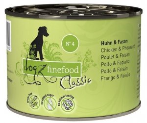 Dogz Finefood Classic N.04 Kurczak i bażant puszka 200g