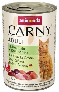 Animonda Carny Adult Kurczak, Indyk + Królik puszka 400g