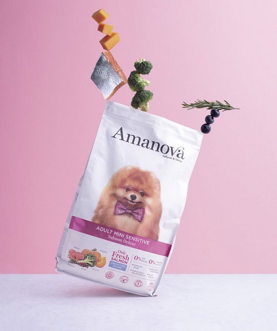 Amanova Dog Adult Mini Sensitive Salmon Deluxe - łosoś 2kg