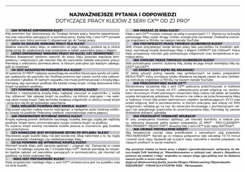 Klej do rzęs GXblue lite™ (błękitny) ZJ PRO®