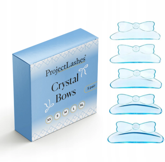 Silikonowe wałeczki wałki do liftingu rzęs ProjectLashes Cristal Bows 5 par
