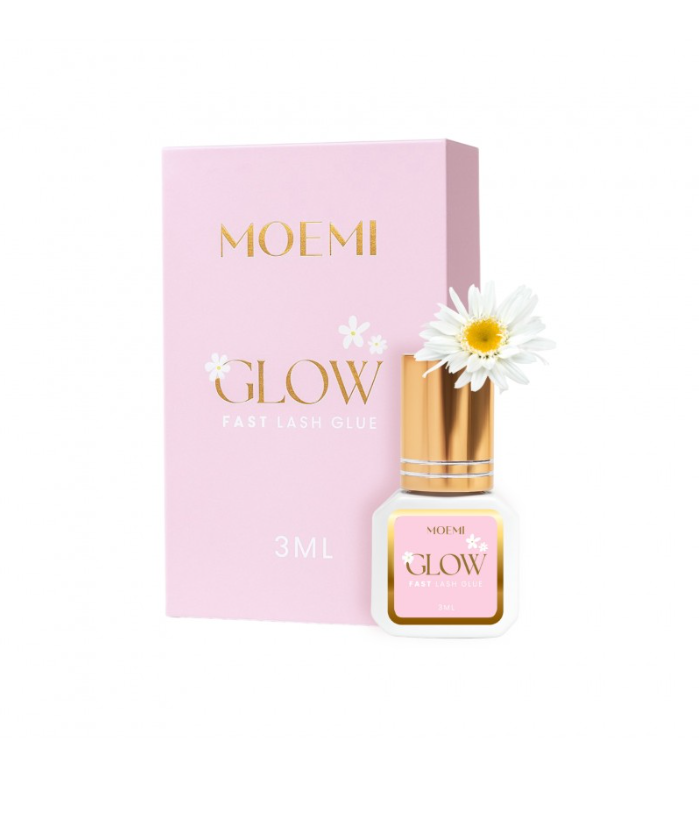 GLOW Moemi 3ml – półsekundowy klej do rzęs 0,5s | Szybki i trwały klej do przedłużania rzęs