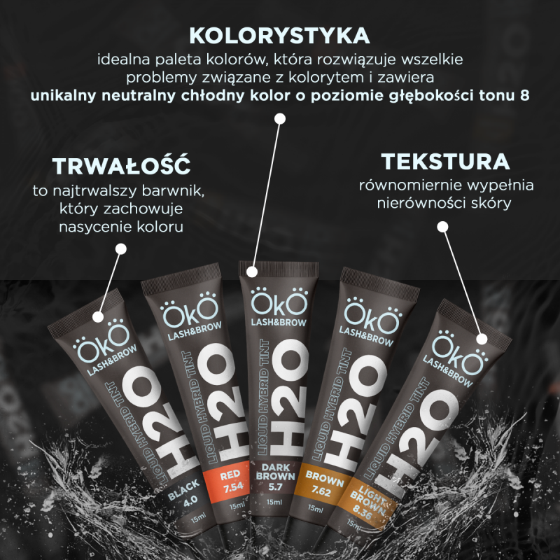 Farba do brwi i rzęs H20 Liquid Hybrid Tint 15ml
