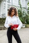 Biała kopertówka torebka wizytowa Solome S5 biała mat plener 1