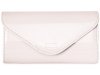Torebka wizytowa kopertówka Solome L5 biała różowa przód