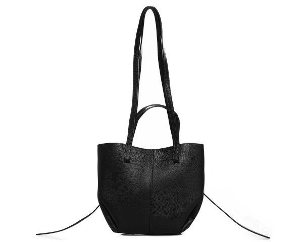 Włoska skórzana torba damska Shopperka Solome Monroe czarna na ramię