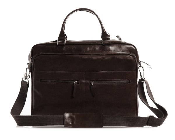 BRĄZOWA TORBA SKÓRZANA NA LAPTOPA SOLOME VERONA