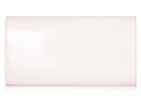 Torebka wizytowa kopertówka Solome L5 biała różowa tył