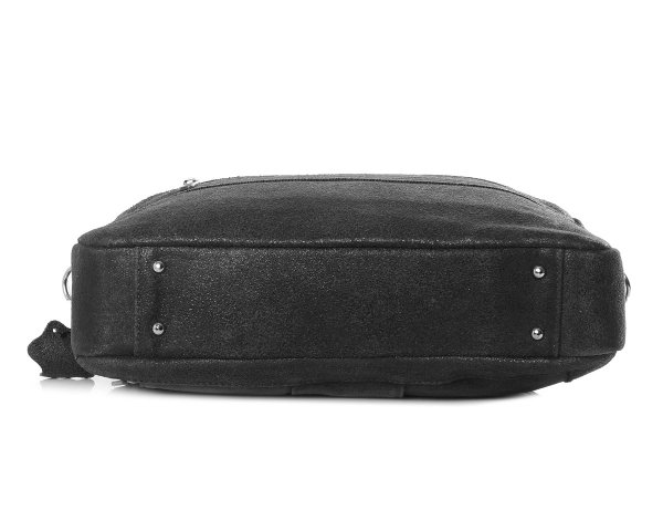 Skórzana męska torba na ramię Solome Oregon szara krek vintage spód