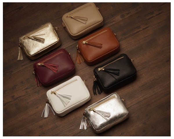 WŁOSKA SKÓRZANA TOREBKA DAMSKA LISTONOSZKA SOLOME MADEIRA CZARNA ZAMSZOWA