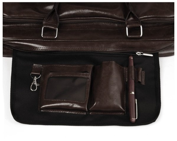 BRĄZOWA TORBA SKÓRZANA NA LAPTOPA SOLOME VERONA
