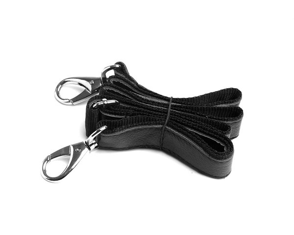 Skórzana aktówka torba na laptopa Solome Summit czarna pasek